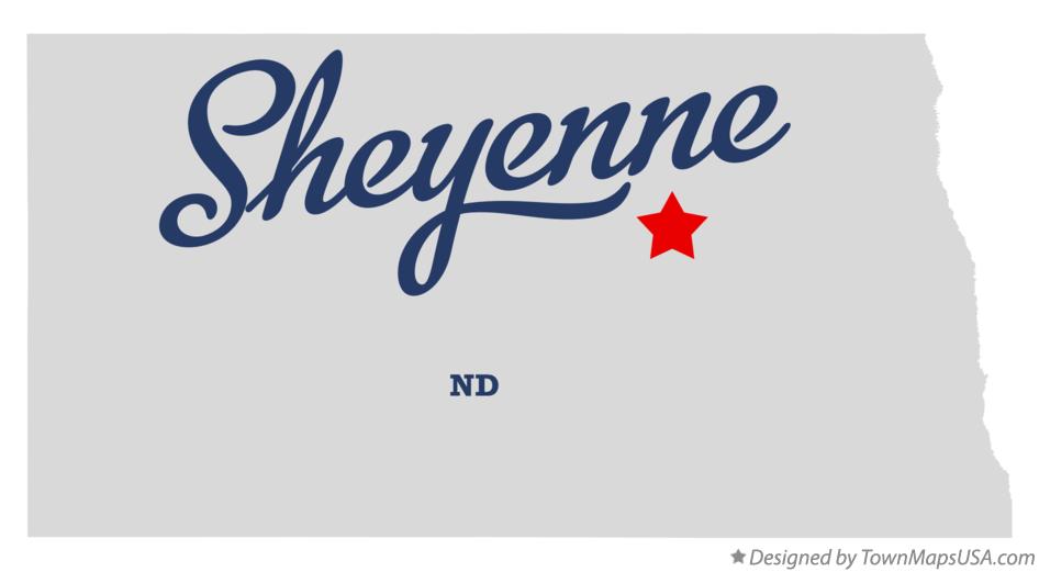 Map of Sheyenne North Dakota ND