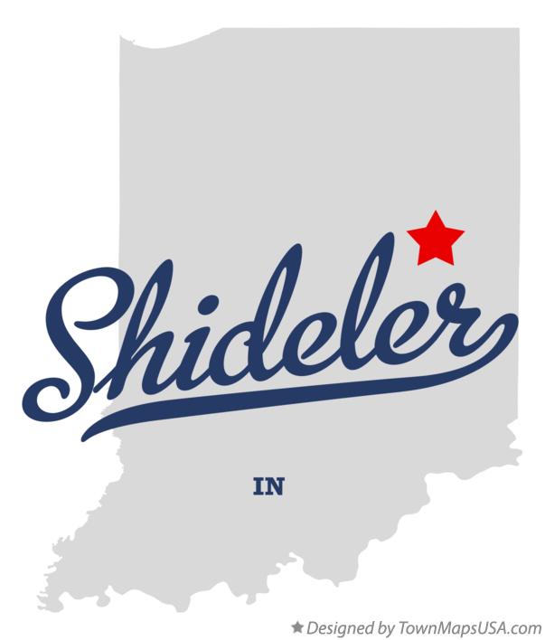 Map of Shideler Indiana IN