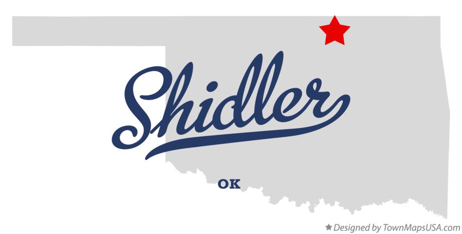 Map of Shidler Oklahoma OK