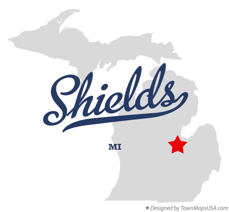 Map of Shields Michigan MI