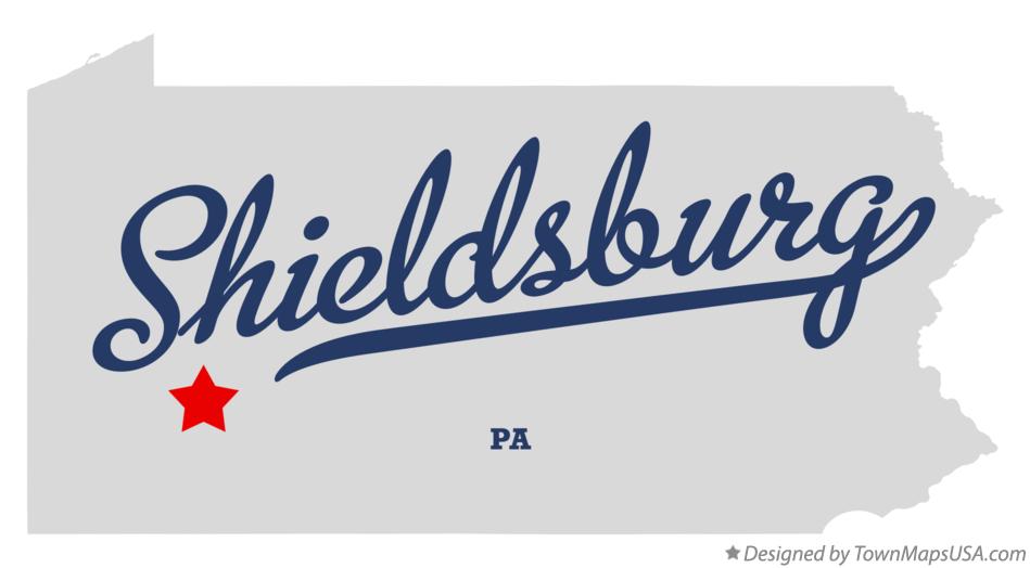 Map of Shieldsburg Pennsylvania PA
