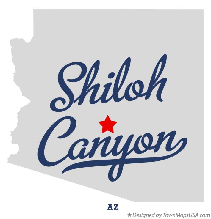 Map of Shiloh Canyon Arizona AZ