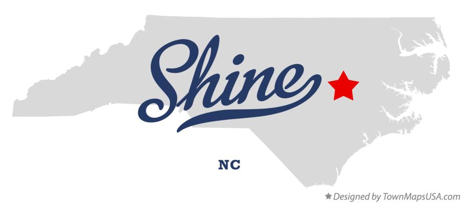 Map of Shine North Carolina NC