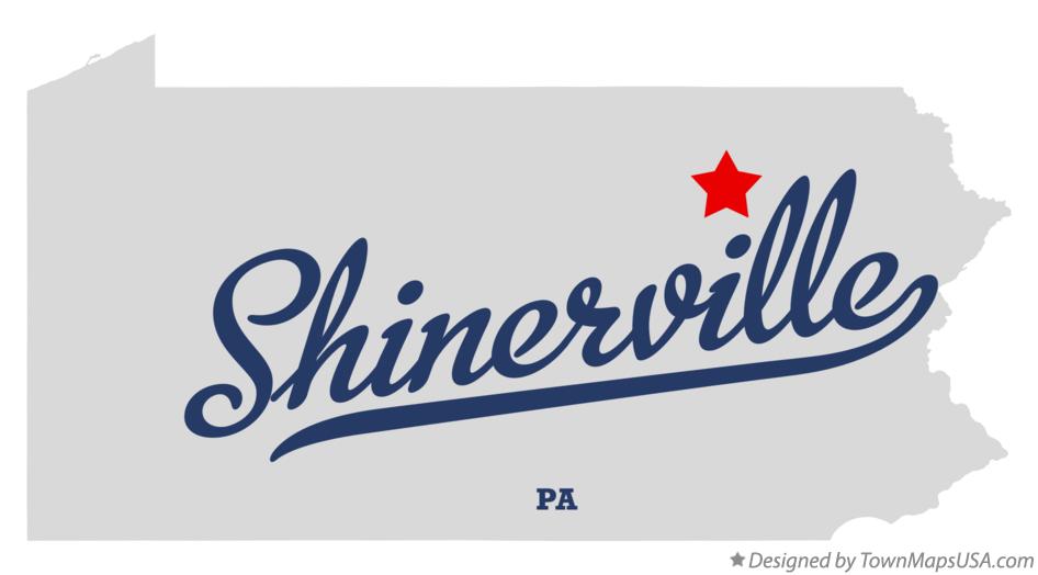 Map of Shinerville Pennsylvania PA
