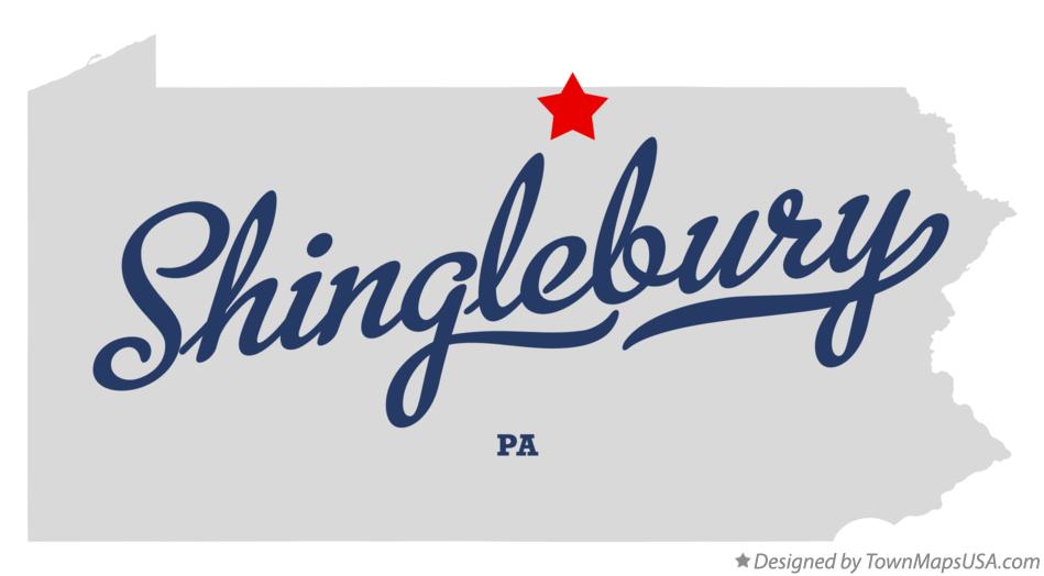 Map of Shinglebury Pennsylvania PA