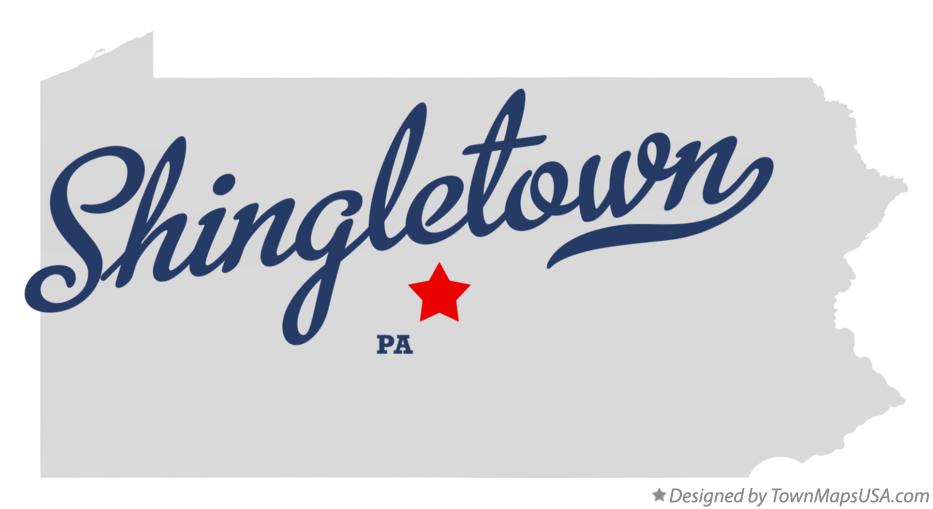 Map of Shingletown Pennsylvania PA
