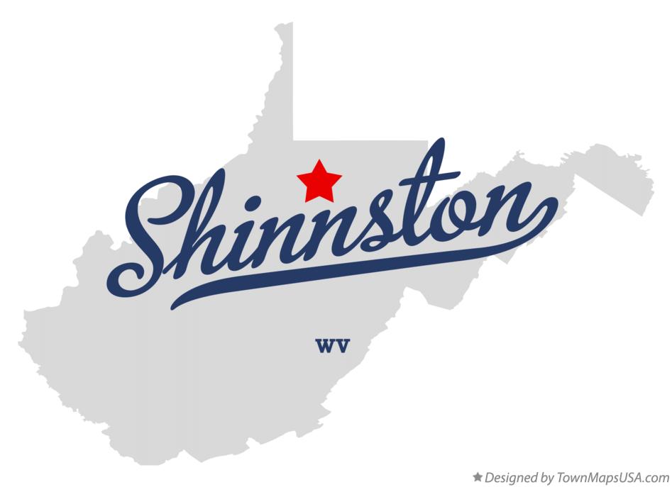 Map of Shinnston West Virginia WV