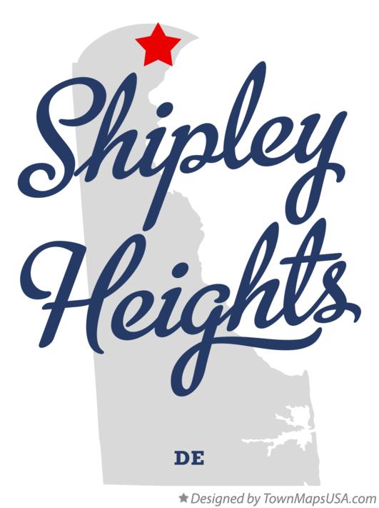 Map of Shipley Heights Delaware DE