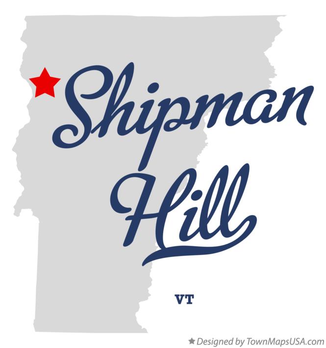 Map of Shipman Hill Vermont VT