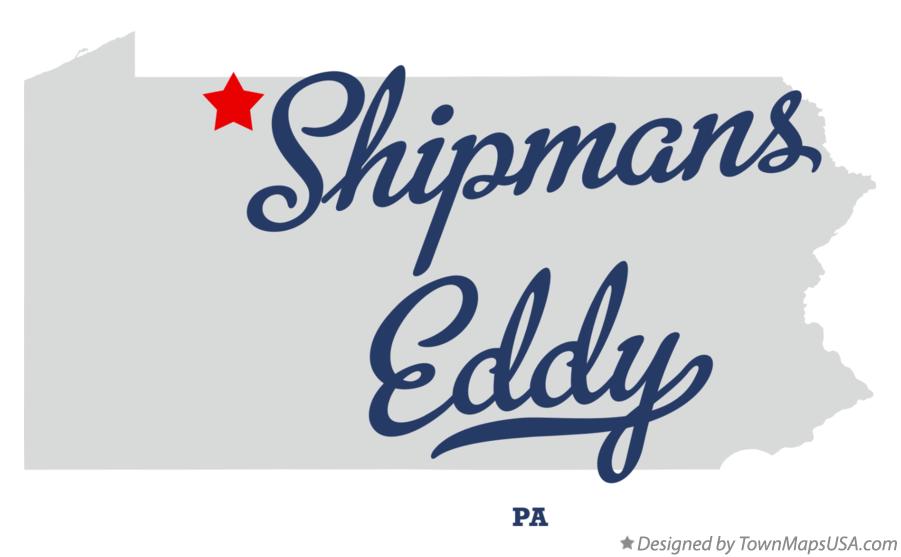 Map of Shipmans Eddy Pennsylvania PA