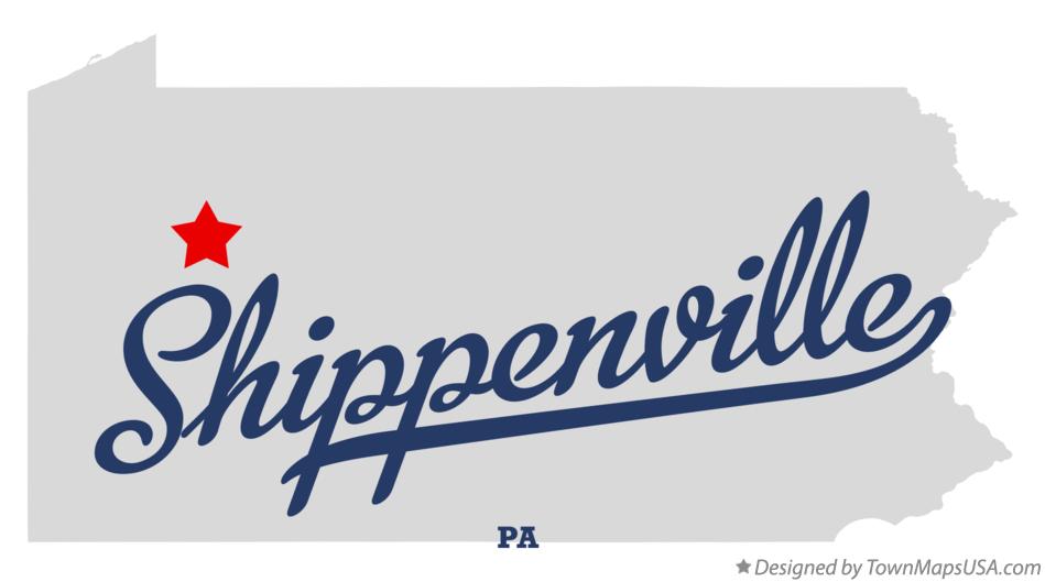Map of Shippenville Pennsylvania PA