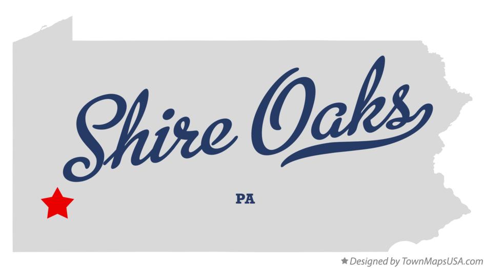 Map of Shire Oaks Pennsylvania PA
