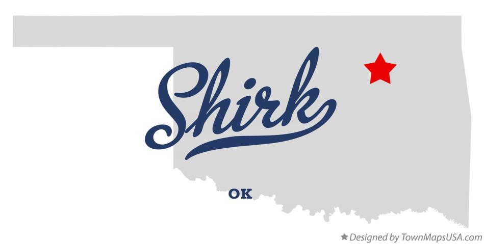 Map of Shirk Oklahoma OK