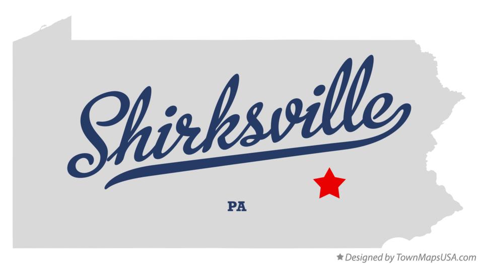 Map of Shirksville Pennsylvania PA