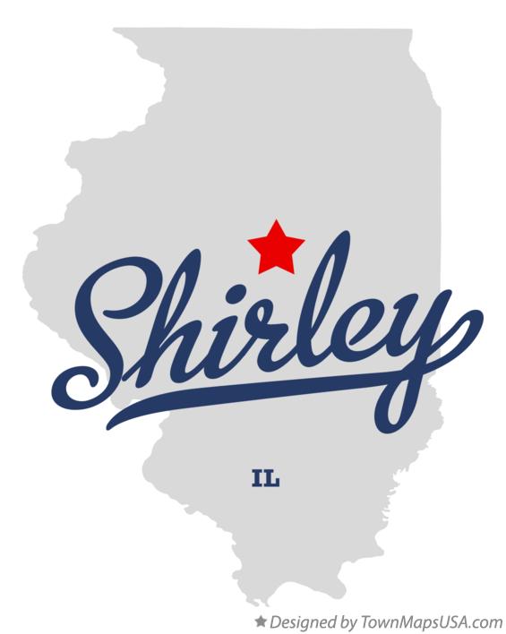 Map of Shirley Illinois IL