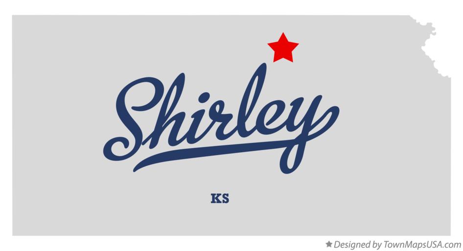 Map of Shirley Kansas KS