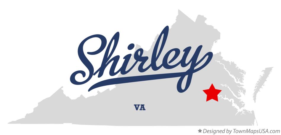 Map of Shirley Virginia VA