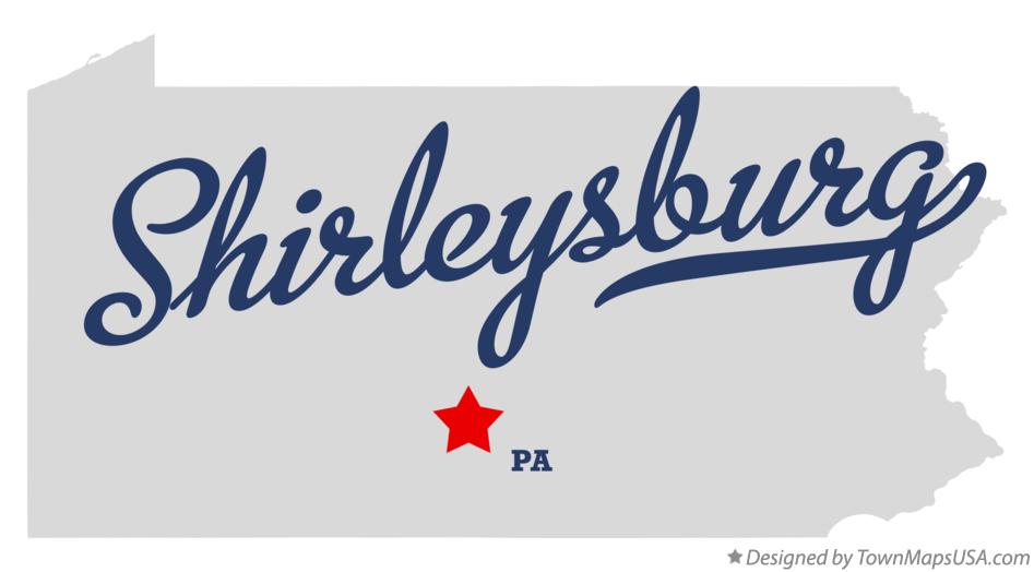 Map of Shirleysburg Pennsylvania PA