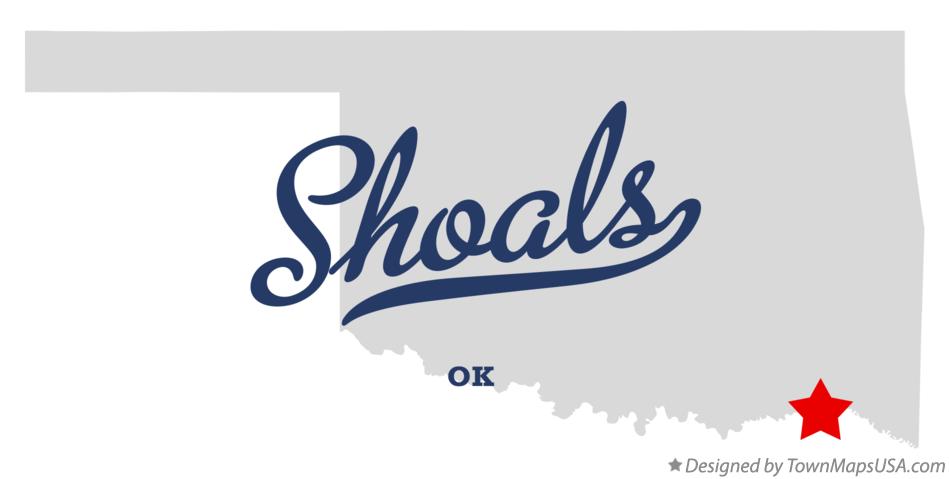 Map of Shoals Oklahoma OK