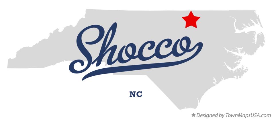 Map of Shocco North Carolina NC
