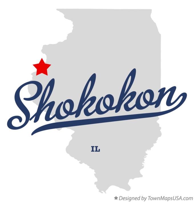 Map of Shokokon Illinois IL