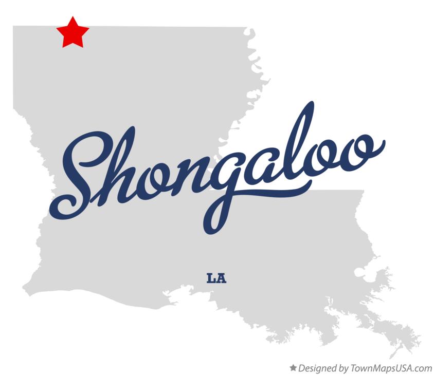 Map of Shongaloo Louisiana LA