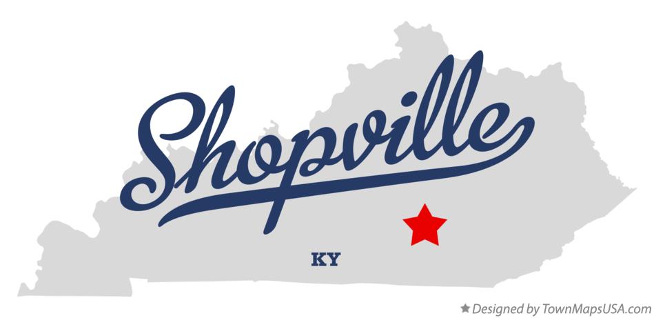 Map of Shopville Kentucky KY
