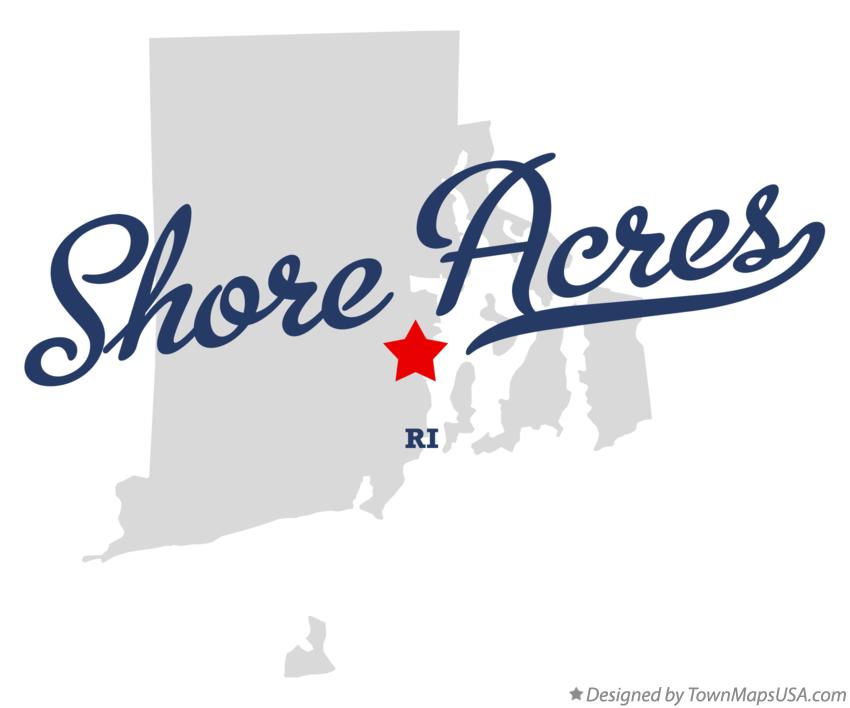 Map of Shore Acres Rhode Island RI