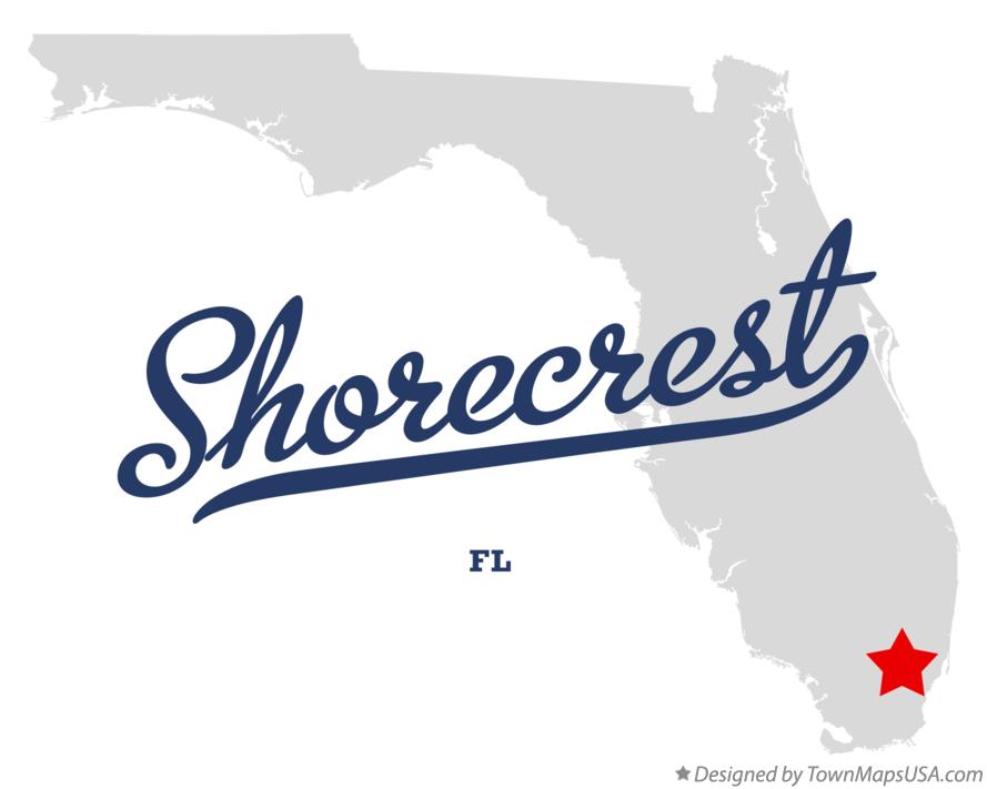 Map of Shorecrest Florida FL