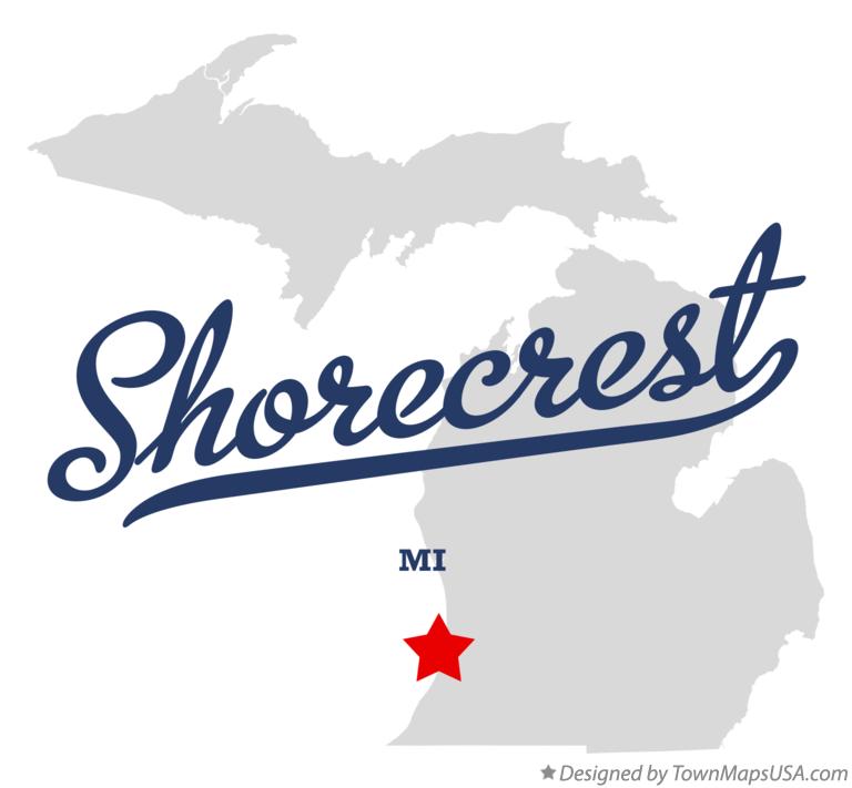 Map of Shorecrest Michigan MI