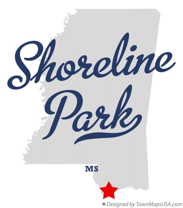 Map of Shoreline Park Mississippi MS