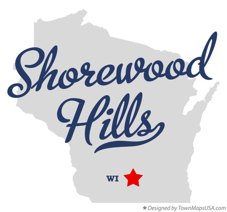 Map of Shorewood Hills Wisconsin WI