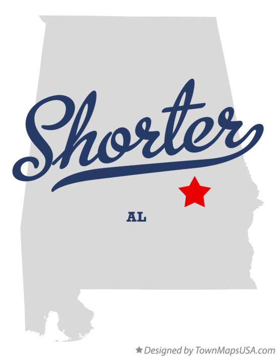 Map of Shorter Alabama AL