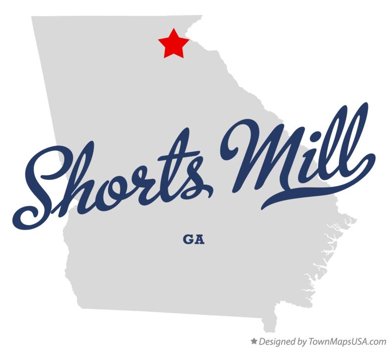 Map of Shorts Mill Georgia GA