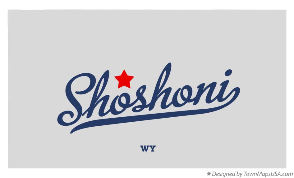 Map of Shoshoni Wyoming WY