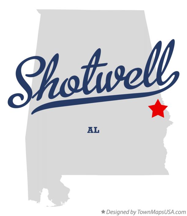Map of Shotwell Alabama AL