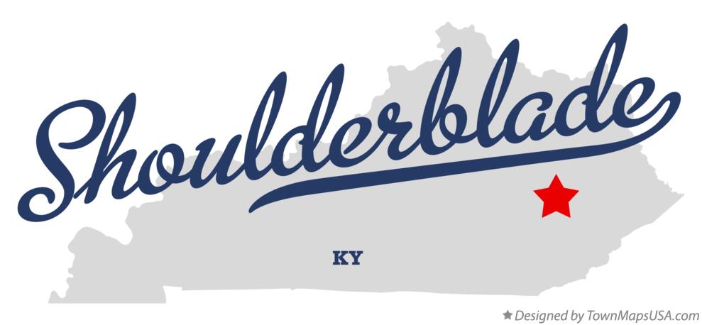 Map of Shoulderblade Kentucky KY