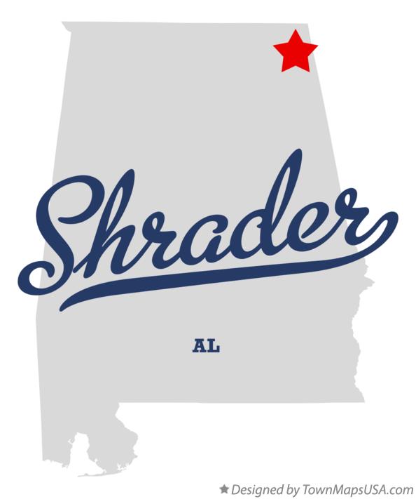 Map of Shrader Alabama AL