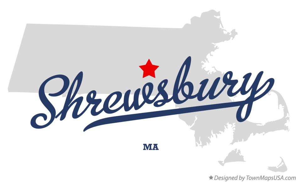 Map of Shrewsbury Massachusetts MA