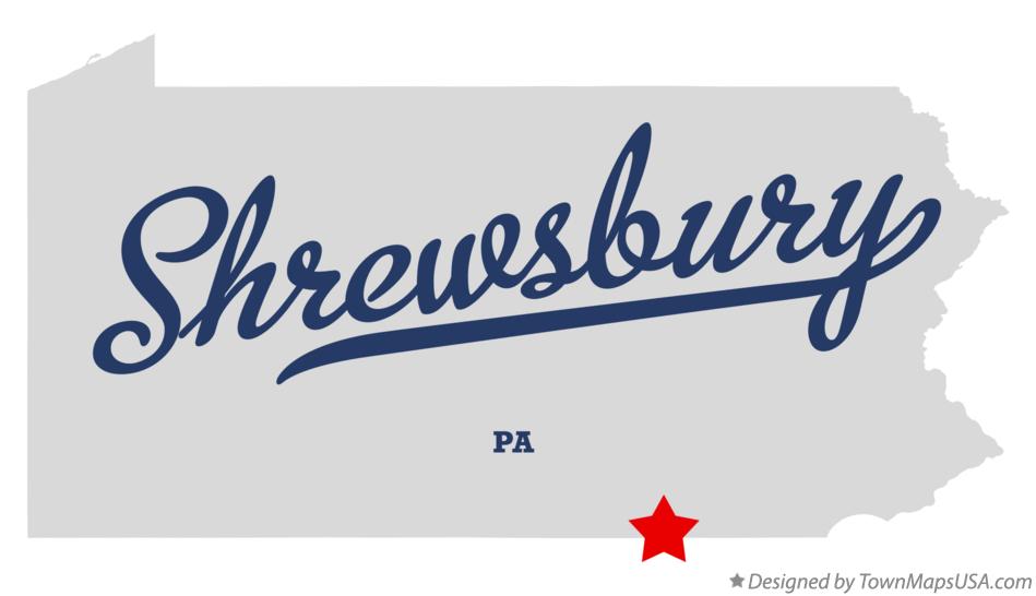 Map of Shrewsbury Pennsylvania PA