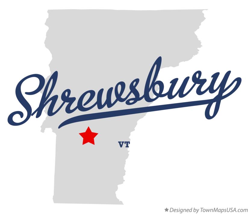 Map of Shrewsbury Vermont VT