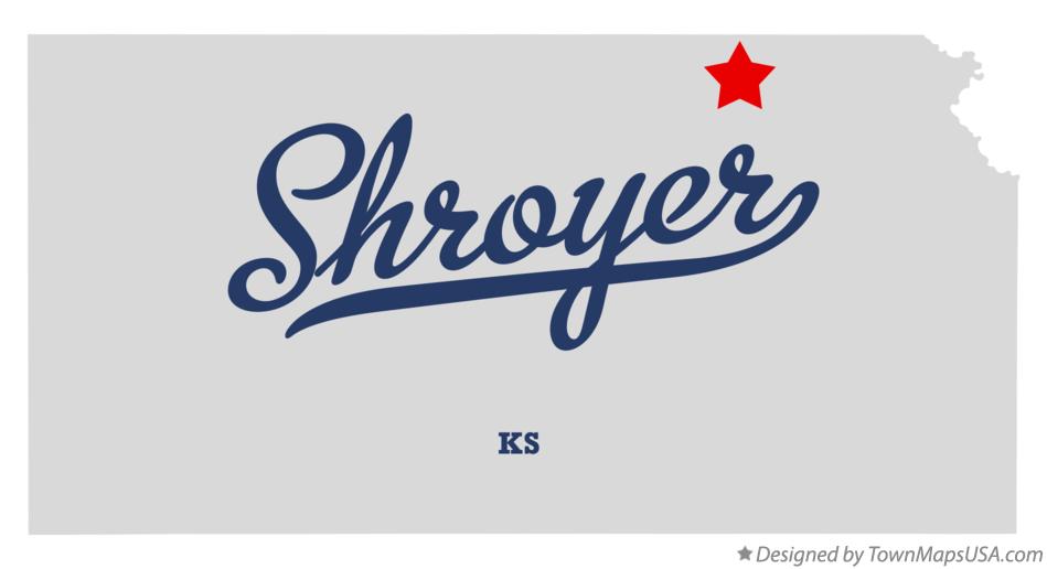 Map of Shroyer Kansas KS