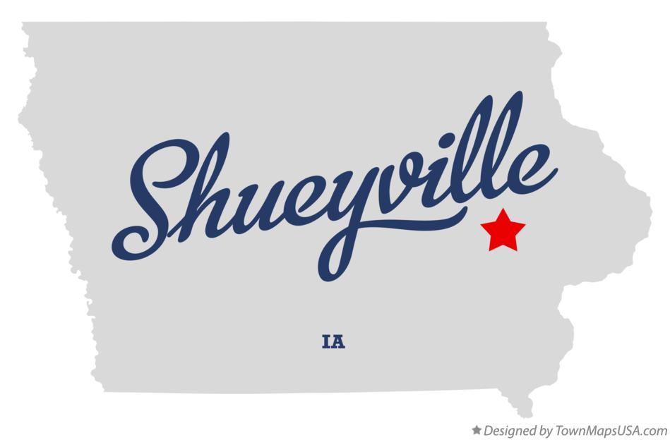 Map of Shueyville Iowa IA