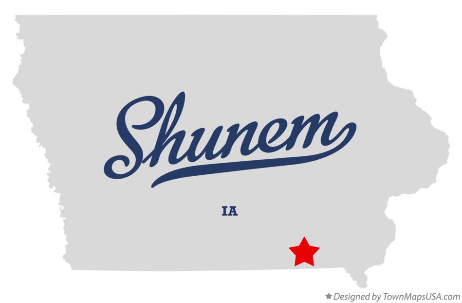 Map of Shunem Iowa IA