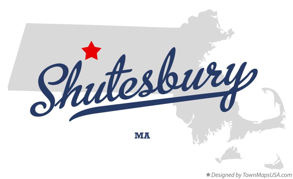 Map of Shutesbury Massachusetts MA
