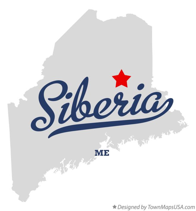 Map of Siberia Maine ME