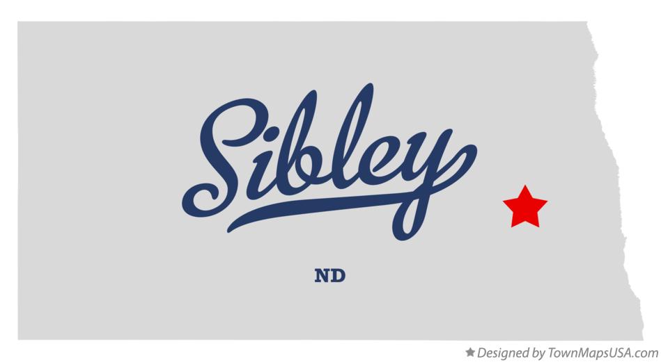 Map of Sibley North Dakota ND