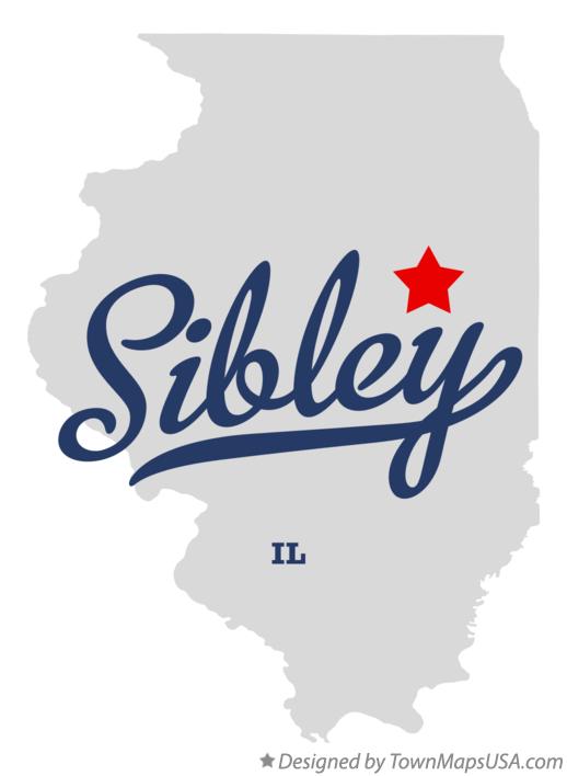 Map of Sibley Illinois IL