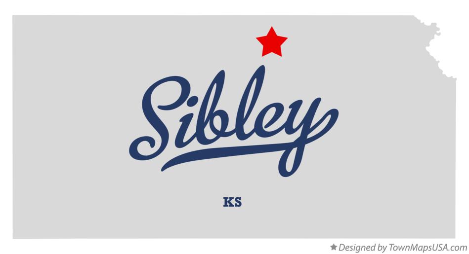 Map of Sibley Kansas KS