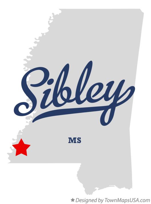 Map of Sibley Mississippi MS